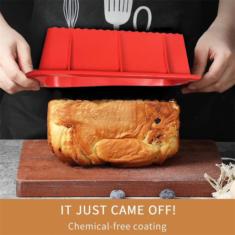 Non-Stick Silicone Loaf Pan – Easy Release Bread Mould & Baking Tin – Perfect for Bread, Meatloaf, Banana Bread & Cakes – Available in Grey, Pink & Blue Colours