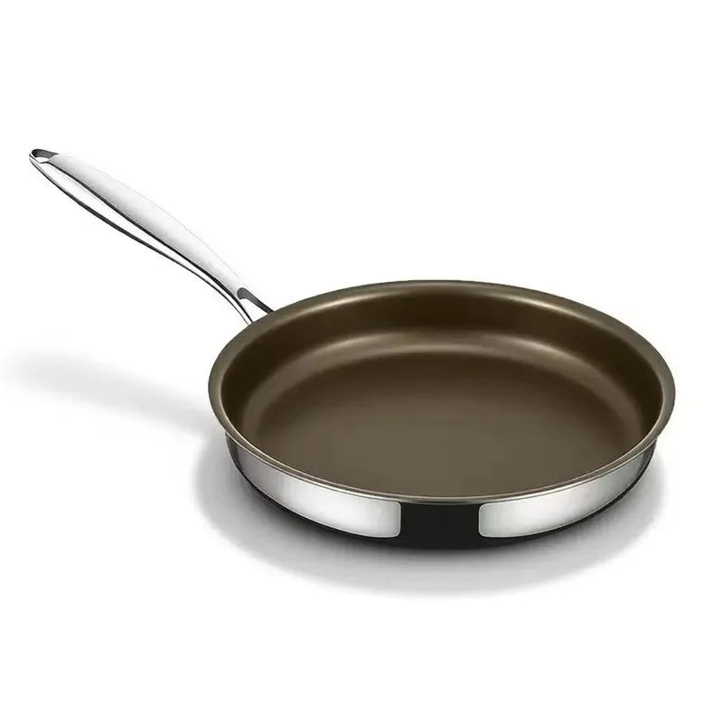 304 Stainless Steel Uncoated Frying Pan - Available in 22cm, 24cm, 26cm, 28cm & 30cm