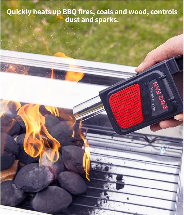 Portable Electric BBQ Air Blower – Handheld Charcoal Grill Fan & Fire Bellows – Ideal for Lighting Barbecues & Campfires