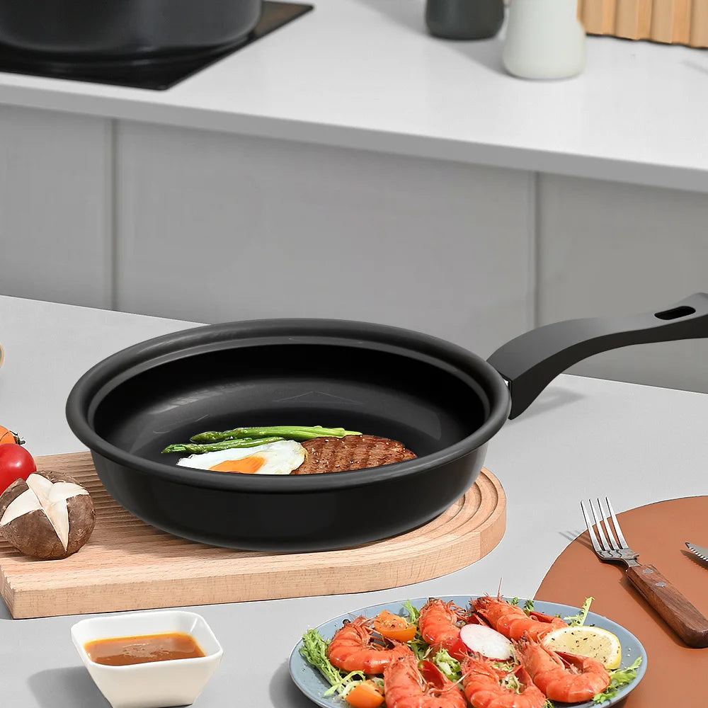 13 Piece Non-Stick Cookware Set with Glass Lids & Kitchen Utensils – Frying Pan, Casserole & Saucepans – Best for Complete Kitchen Starter Sets