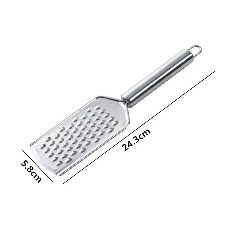 Mini Handheld Stainless Steel Cheese Grater – Cheese Shredder & Lemon Zester – Ideal for Cheese, Chocolate, Ginger & Garlic Style 3