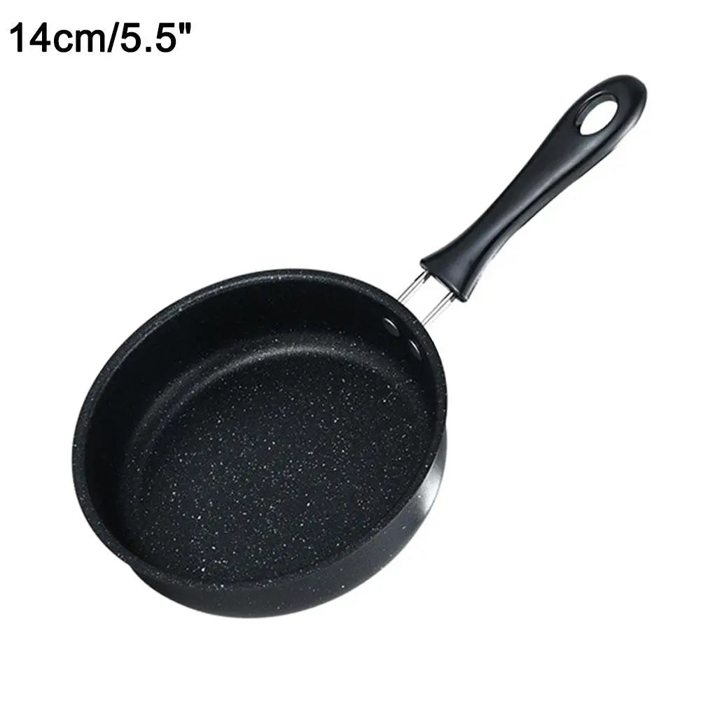 Speckled Stone Mini Frying Pan – Flat Bottom Non-Stick Egg & Pancake Pan with Hanging Loop – Perfect for Single Servings & Small Kitchens