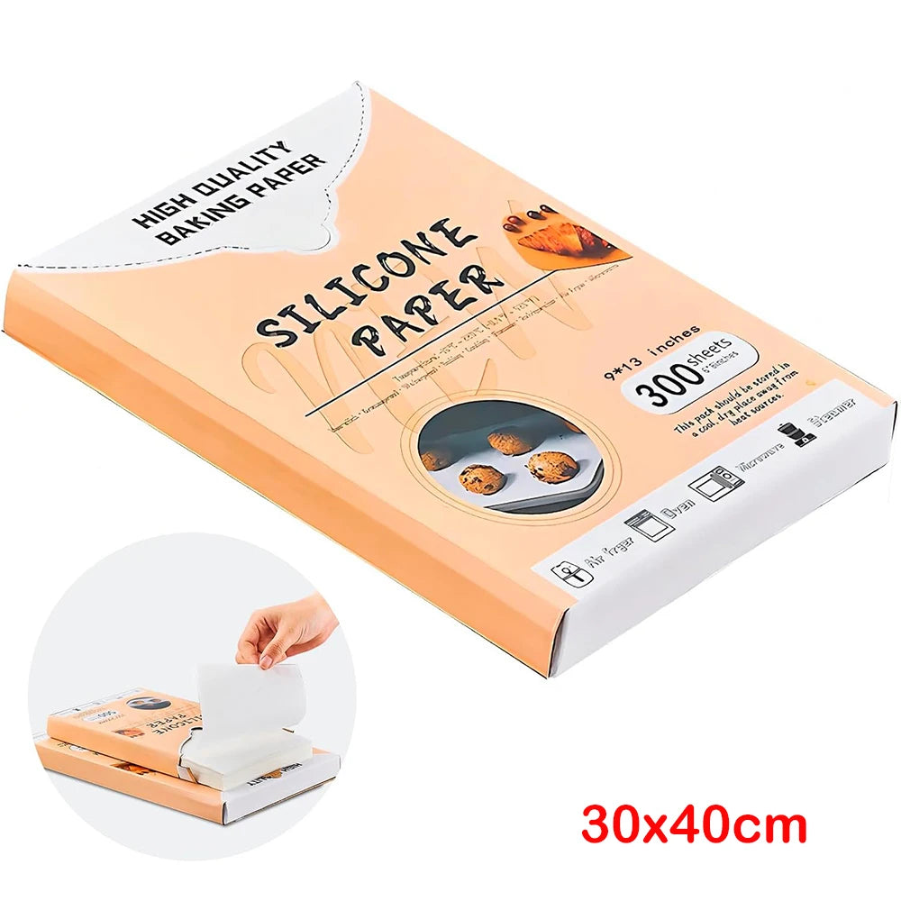 200 Piece Non-Stick Parchment Paper Sheets – Precut Baking Paper for Ovens & Air Fryers – Ideal for Baking, Steaming & Lining Cookie Pans – Available in 15x20cm, 20x25cm, 20x30cm, 23x33cm, 25x35cm & 30x40cm