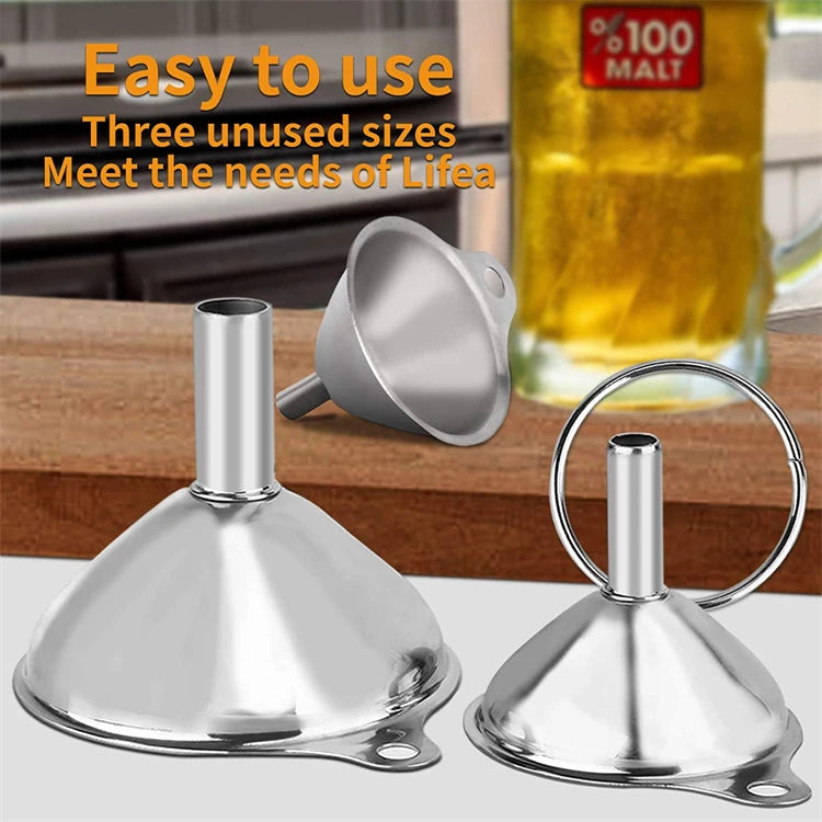 Stainless Steel Kitchen Funnel Set