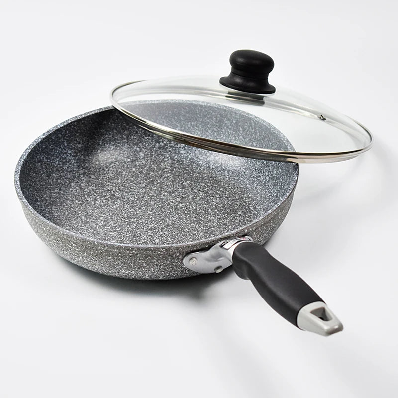 Non-Stick Frying Pan, Wok & Pancake Pan Range – Aluminium Induction Pans with Bakelite Handles & Matching Lids – Perfect for Eggs, Stir-Fries & Pancakes – Available in 20cm to 28cm