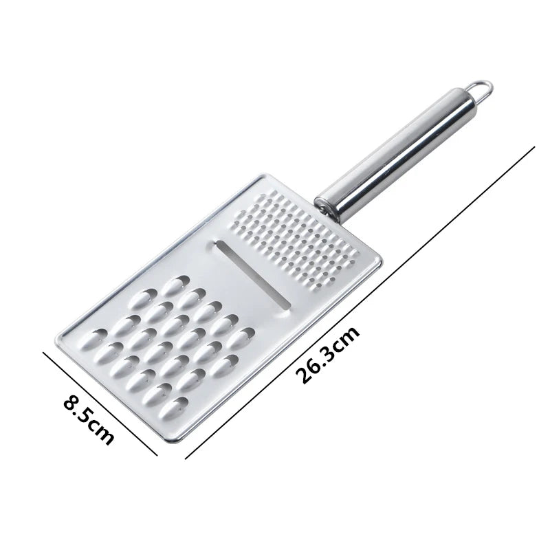 Mini Handheld Stainless Steel Cheese Grater – Cheese Shredder & Lemon Zester – Ideal for Cheese, Chocolate, Ginger & Garlic Style 7