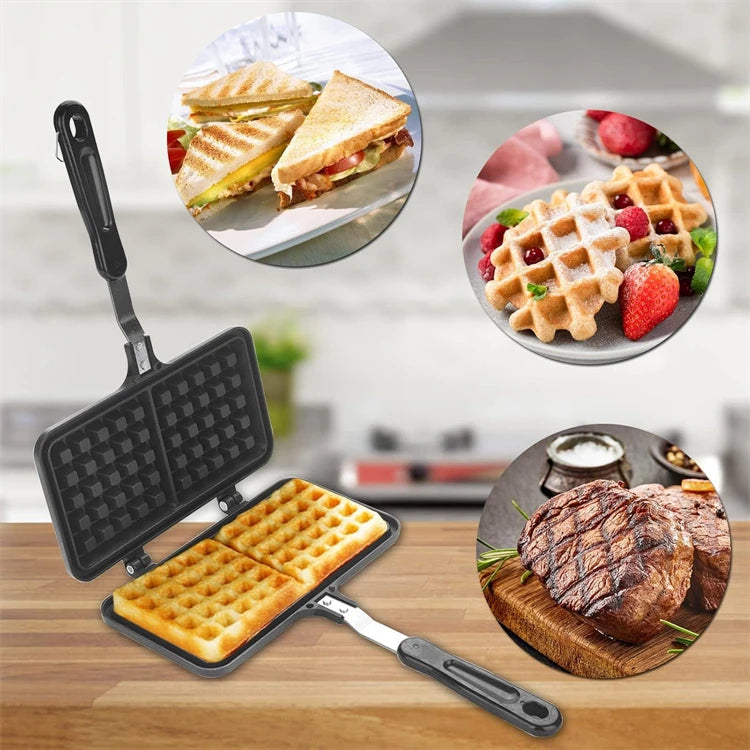 Stovetop Belgium Waffle Maker Pan