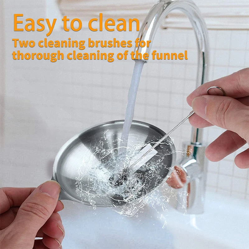 Stainless Steel Kitchen Funnel Set