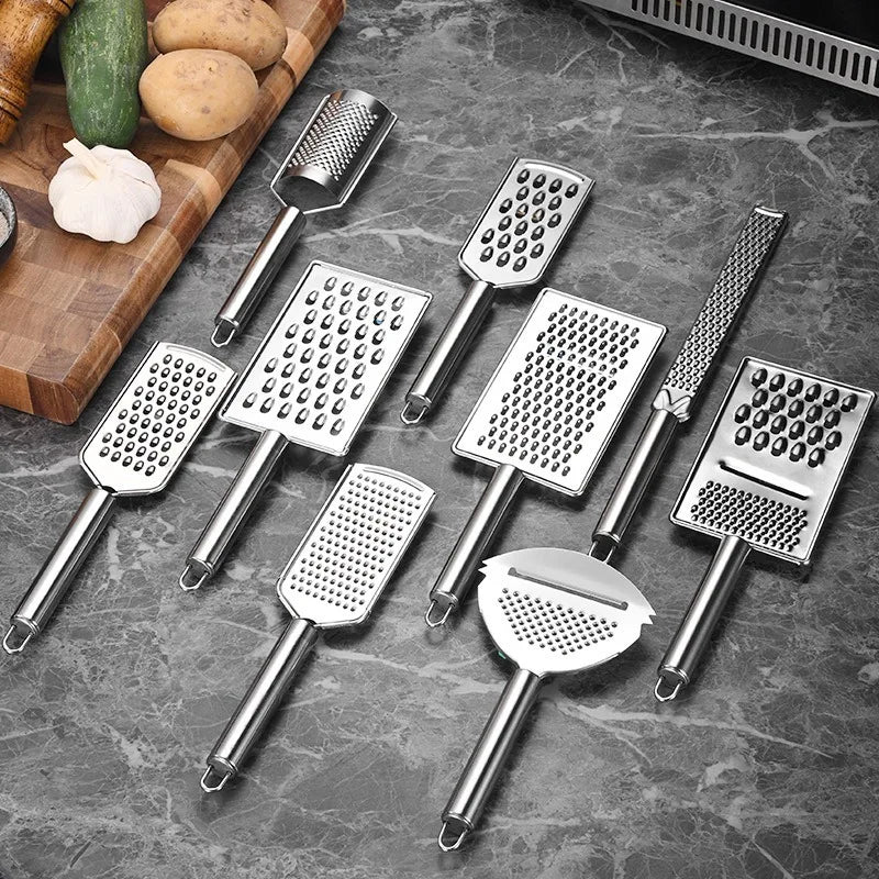Stainless Steel Kitchen Grater, Zester & Peeler – Available in Different Sizes and Shapes