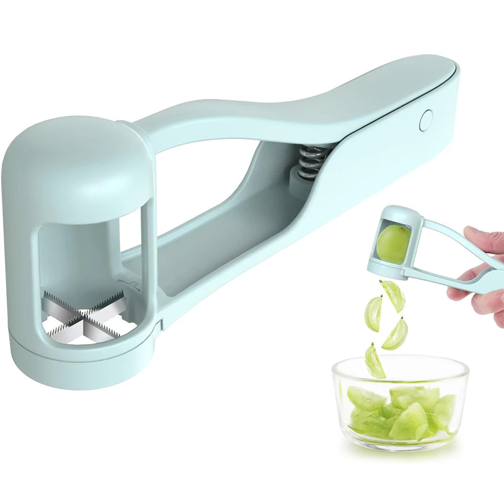 Grape Cutter & Quarter Slicer for Toddlers – Cherry Tomato & Strawberry Cutter – Best for Safe Snacks for Babies & Children – Available in Blue, Green & Violet Colours