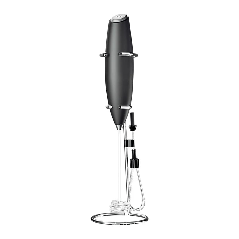 Handheld Electric Milk Frother – Stainless Steel Whisk Foam Maker & Drink Mixer – Great for Cappuccino, Latte, Hot Chocolate & Frappé – Available in White, Red, Black, Light Green & Silver Colours