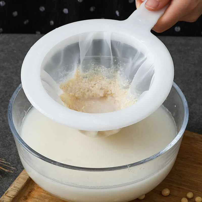 400 Mesh Fine Filter Bag with Handle – Reusable Nut Milk, Soy Milk & Juice Strainer – Great for Smooth Drinks, Yoghurt & Flour – Available in 1 & 2 Packs