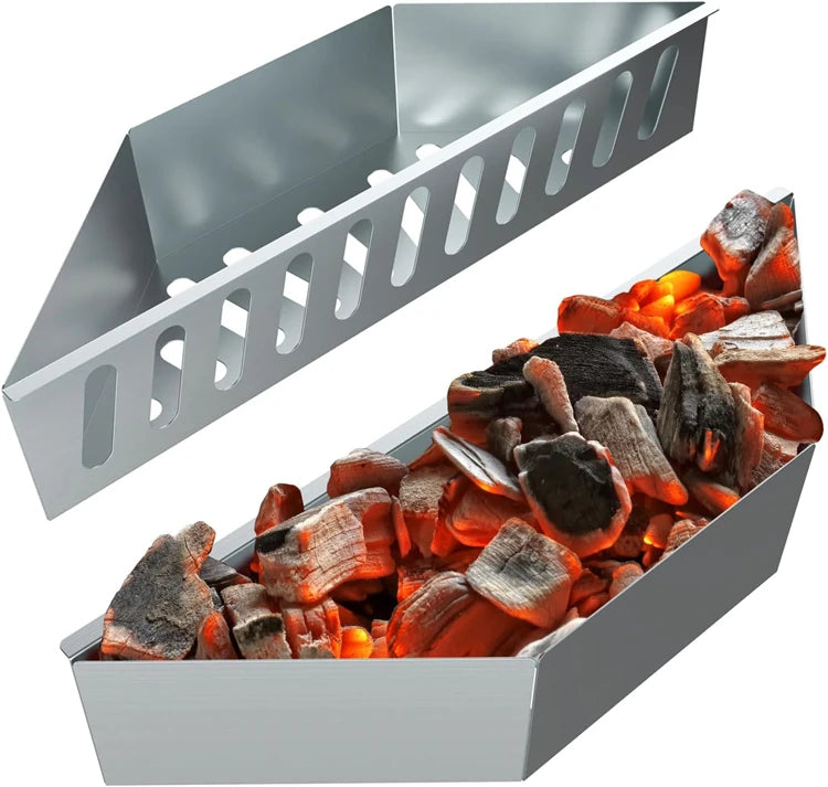 Stainless Steel Charcoal Basket – BBQ Charcoal Holder & Container Tray – Great for Indirect Grilling & Smoking on Kettle Barbecues