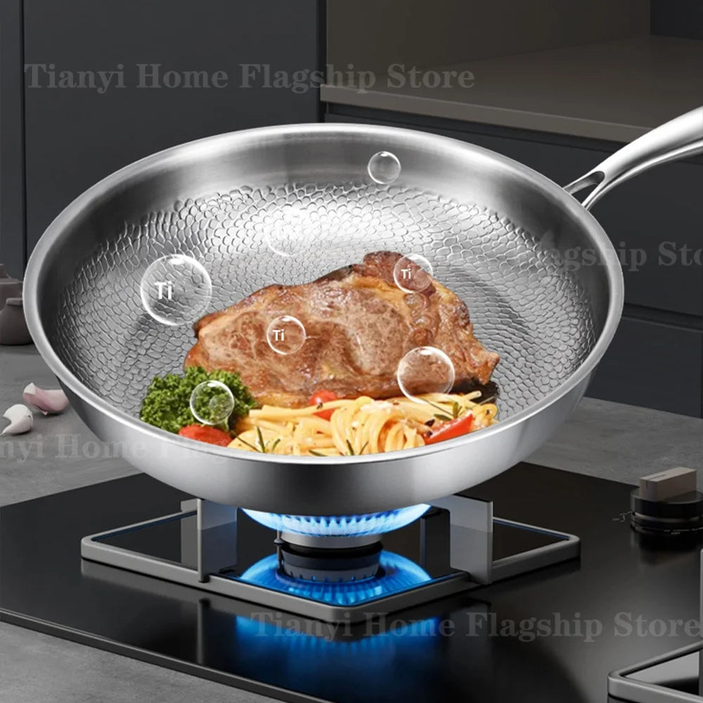 Titanium Stainless Steel Frying Pan