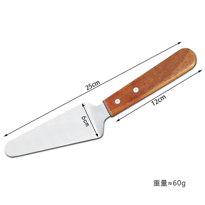Stainless Steel Griddle Spatula & Grill Scraper with Wooden Handle – Square Head Burger Turner & Pizza Shovel – Perfect for BBQ, Steaks & Pancakes