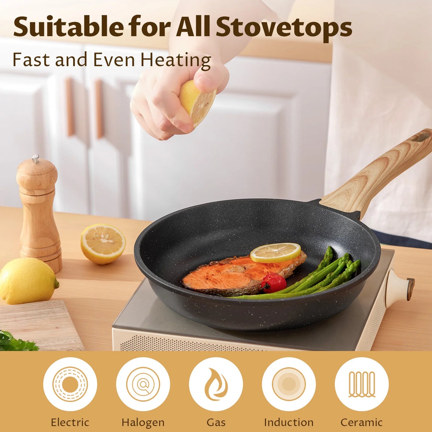 Non-Stick Frying Pan Set — 3 Piece