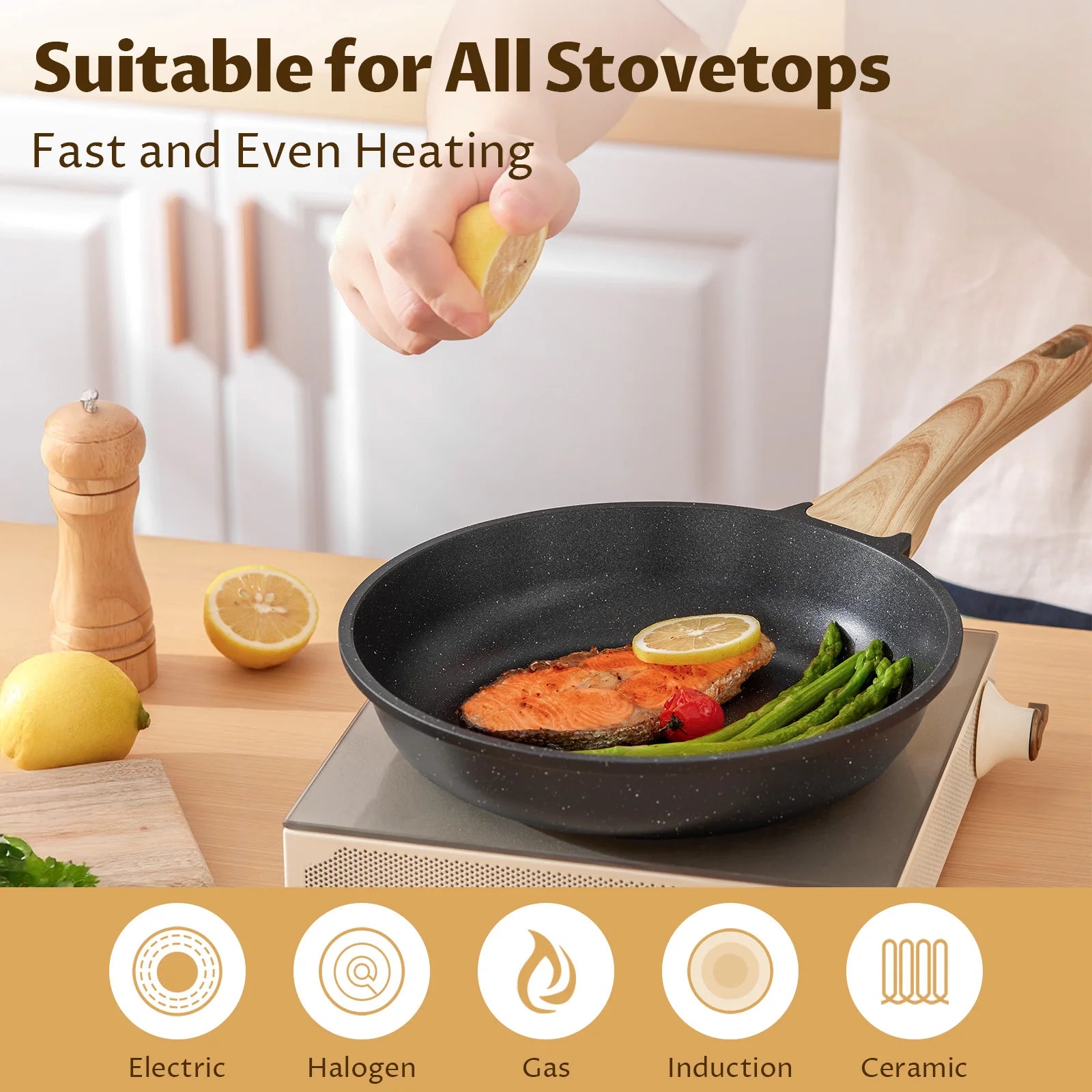 Non-Stick Frying Pan Set — 3 Piece