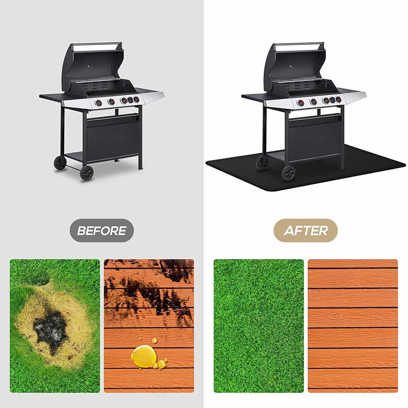 Double-Sided Fireproof Under Grill Mat – Oil & Waterproof BBQ, Fire Pit & Fireplace Protective Mat – Best for Patios, Decks & Lawns – Available in 40x60cm, 122x76cm, 127x97cm & 165x99cm