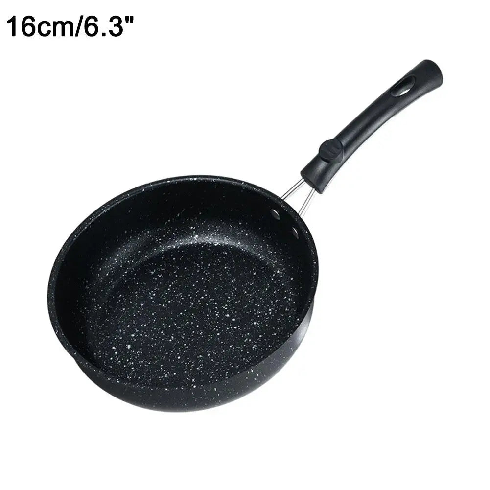 Speckled Stone Mini Frying Pan – Flat Bottom Non-Stick Egg & Pancake Pan with Hanging Loop – Perfect for Single Servings & Small Kitchens