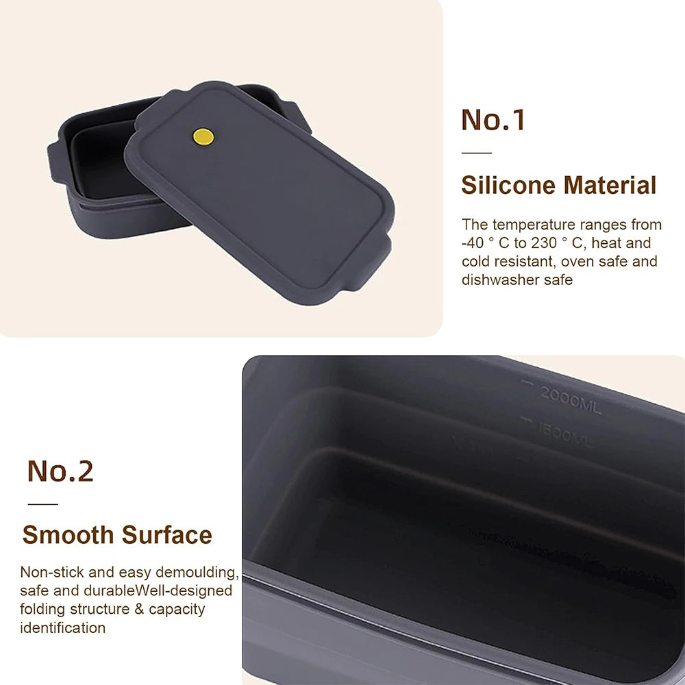 Silicone Bread Loaf Pan — Collapsible Non-Stick Baking Mould