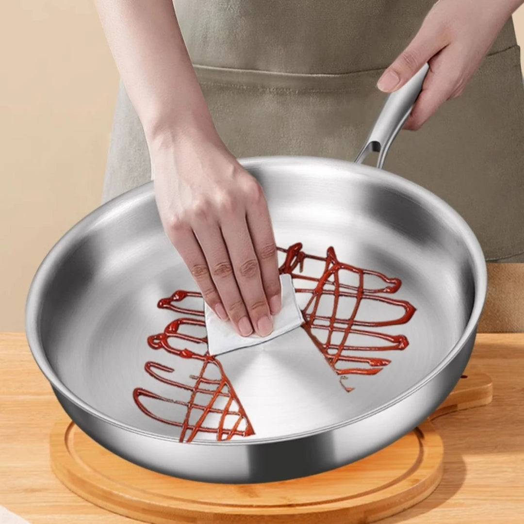 Stainless Steel Frying Pan | Uncoated | Ideal for Searing, One-Pan Meals & Everyday Cooking on Gas & Induction