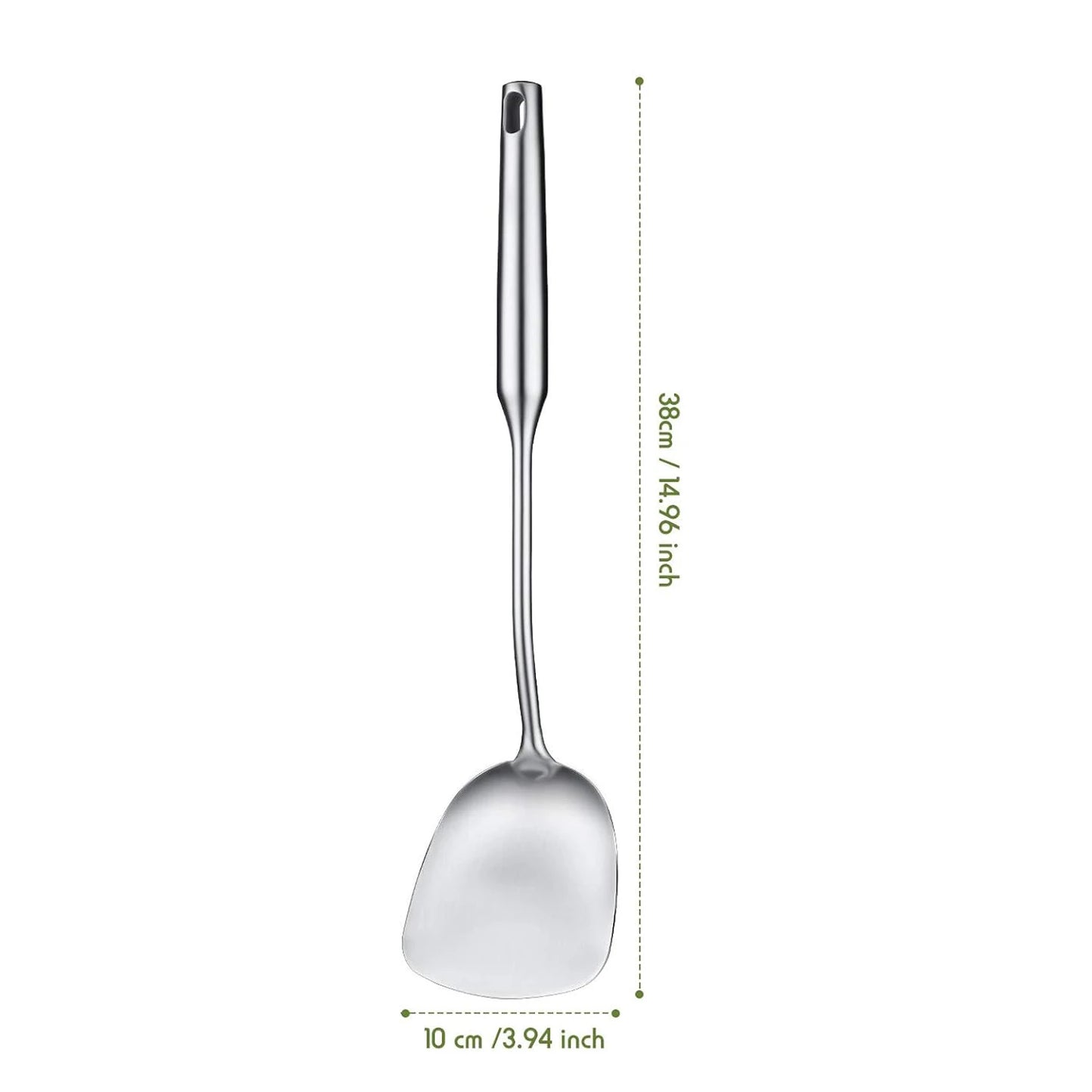 Stainless Steel Kitchen Utensils Set – Includes Wok Spatula (Turner) & Skimmer, Ladle, Heat-Resistant for Everyday Cooking Convenience
