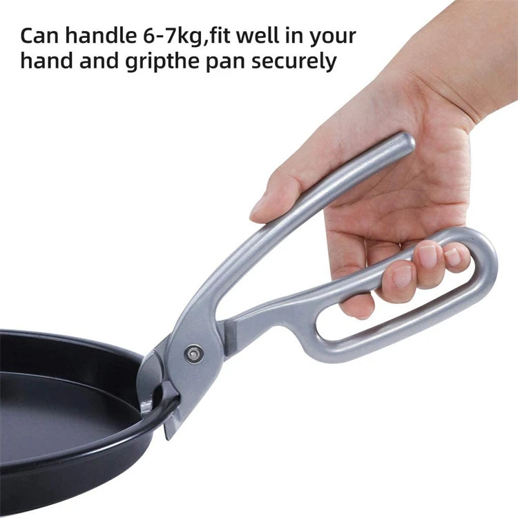 Cast Aluminium Pan Gripper Clamp – Anti-Scald Plate, Bowl & Pizza Pan Lifter – Best for Lifting Hot Dishes from Ovens & Steamers