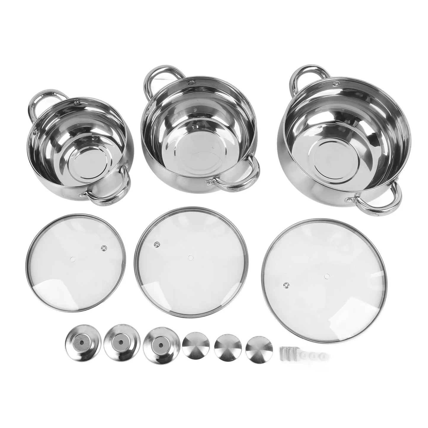 Stainless Steel Soup Pot Set — 3 Piece 3pcs