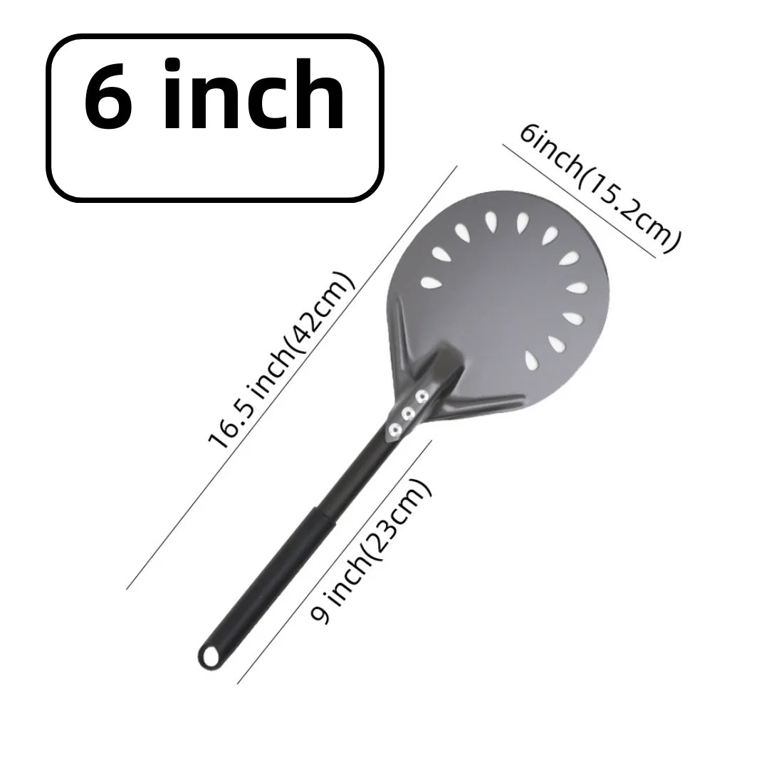Aluminium Pizza Peel & Turning Paddle 6" Pizza Peel — Black (Short)