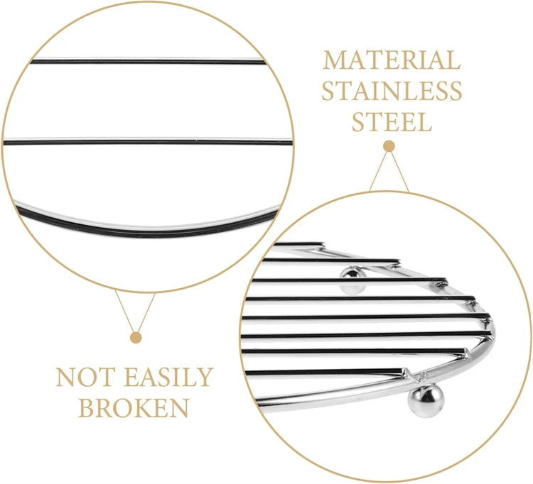 Stainless Steel Trivet Hot Pad – Heat Resistant Insulated Table Mat for Pots, Pans & Dishes – Ideal for Dining Tables & Worktops – Available in Round & Square