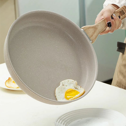 Ceramic Non-Stick Wok Frying Pan – Ideal for Pancakes, Steak, and Sauces, Compatible with Induction and Gas Stoves, 28cm, Available in 22cm, 24cm, 26cm, 28cm sizes