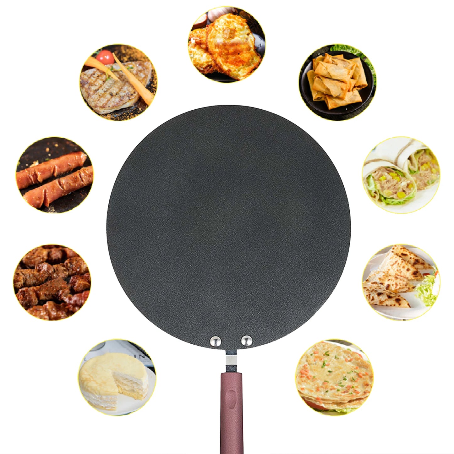 Flat Pan with Spreader, Spatula & Brush