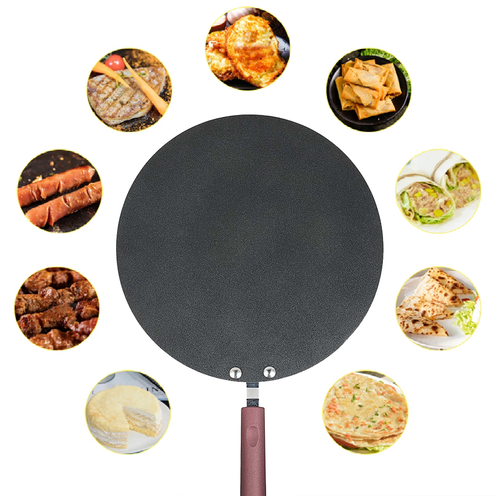 Flat Pan with Spreader, Spatula & Brush