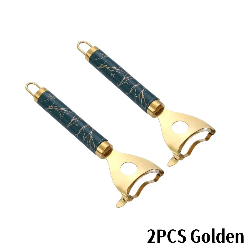 Golden & Silver Corn Stripper with Hanging Hook – 410 Stainless Steel Corn Kernel Peeler & Planer – Great for Sweetcorn, Salads & Salsas – Available in 1 & 2 Packs