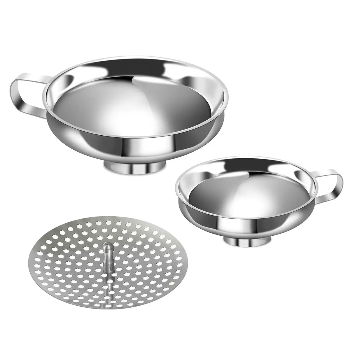 Stainless Steel Wide Mouth Canning Funnel – Metal Jar Funnel for Filling Mason Jars – Great for Jams, Preserves & Dry Goods – Available in Small, Large & Set