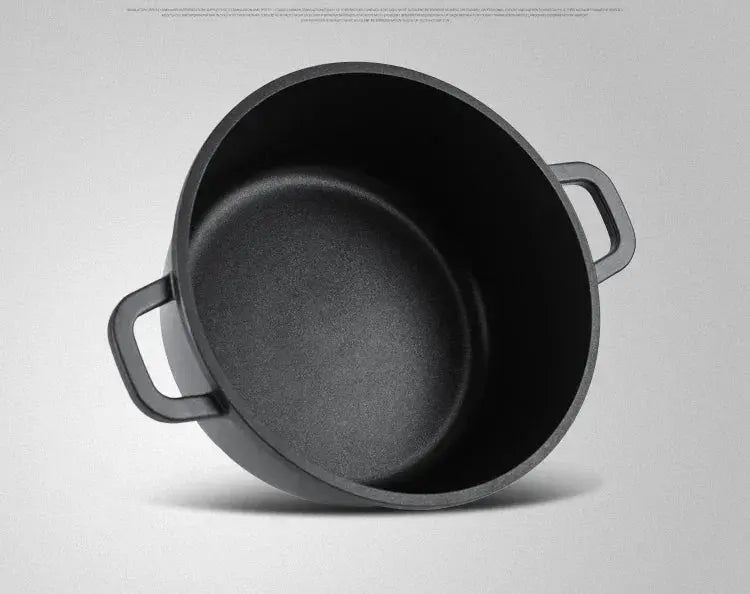 Multi-Function Aluminium Non-Stick Double-Bottom Stock Pot / Soup Pot with Glass Lid – Ideal for Preparing Soups, Stocks, Stews, Boiling, Simmering, Curries & Daily Cooking – Compatible with Induction & Gas Stoves