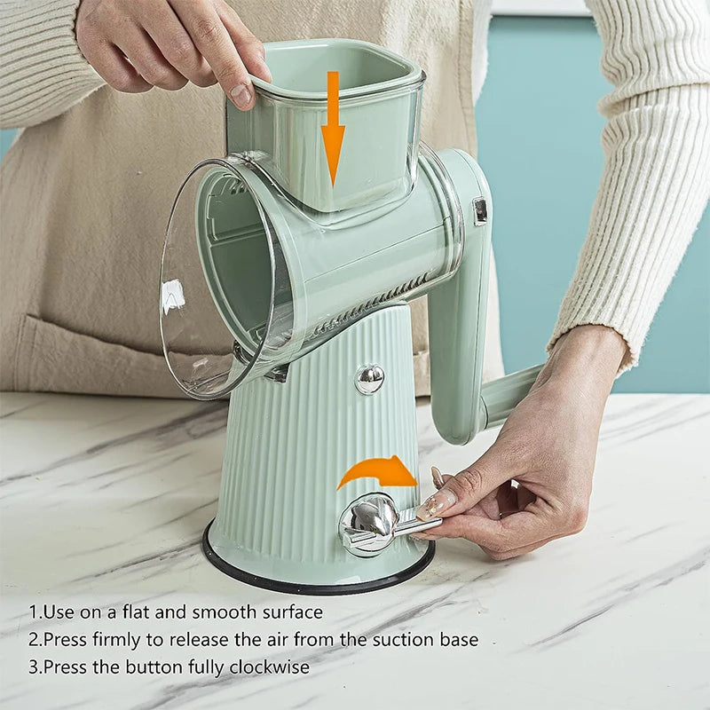 5-in-1 Rotary Cheese Grater & Vegetable Slicer