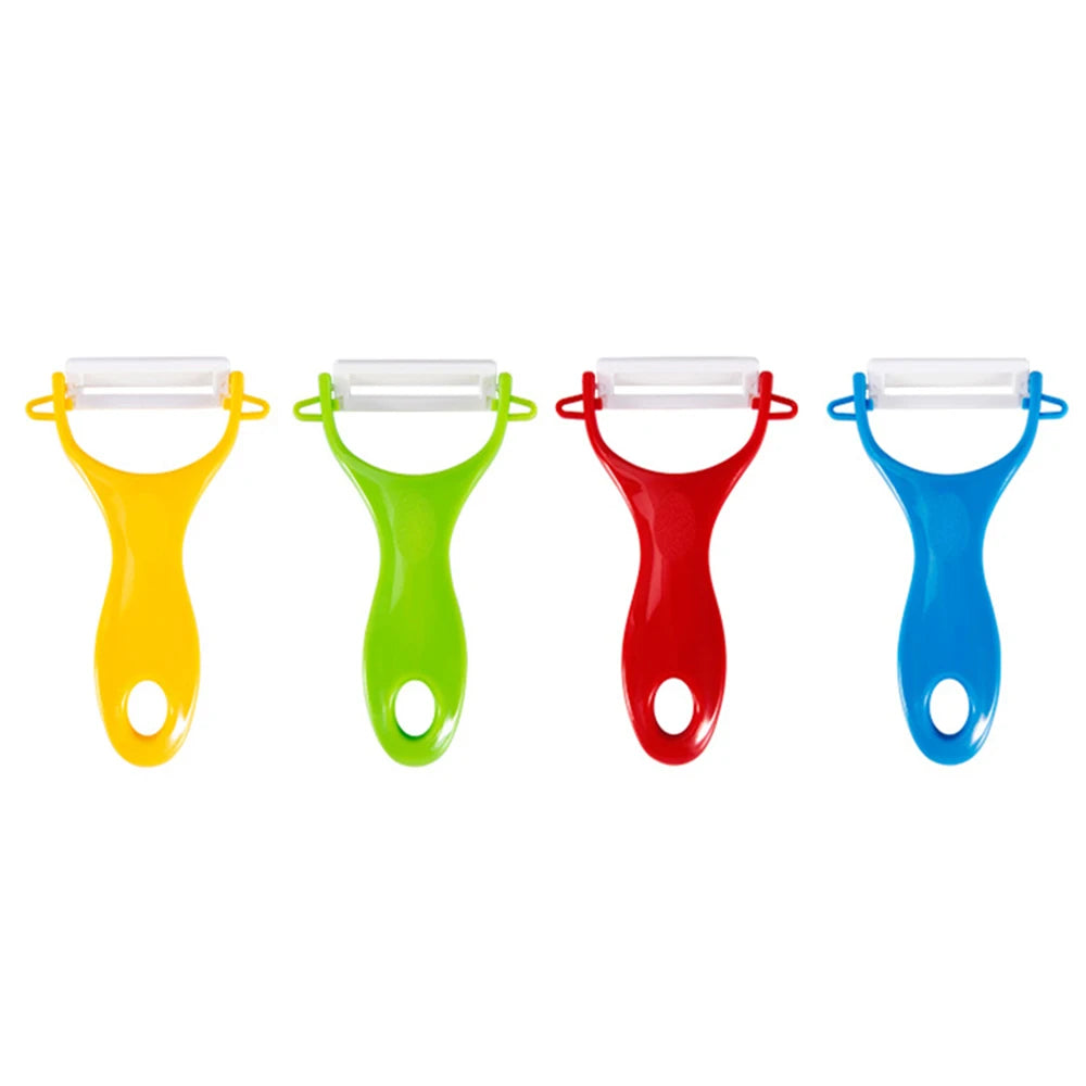 Ceramic Vegetable Peeler Set with Ergonomic Handles – Potato, Carrot & Apple Peelers – Perfect for Peeling Fruit & Vegetables – Available in Pastel & Bright 4 Piece Sets or Full 8 Piece Set