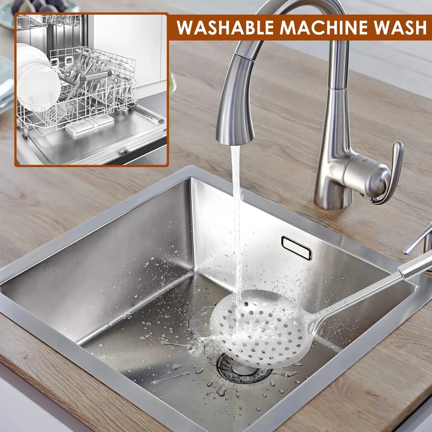 6-Piece Stainless Steel Cooking Utensils Set, Heat Resistant and Versatile C for Chef