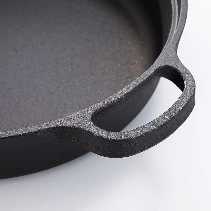Cast Iron Flat Bottom Pan with Double Handles