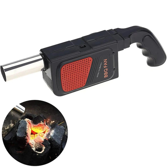 Handheld Electric BBQ Fire Blower Fan – Portable Camping Cooking Fan & Air Blower – Best for Starting Charcoal, Fire Pits & Campfires
