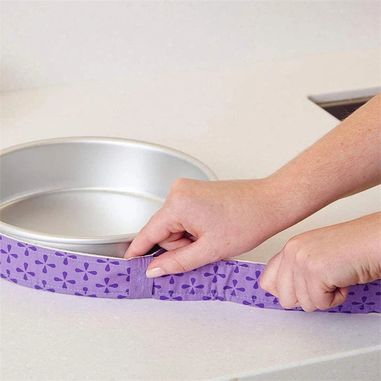 Bake Even Cake Pan Strips – Super Absorbent Thick Cotton Baking Strips – Best for Flat, Evenly Baked Cakes