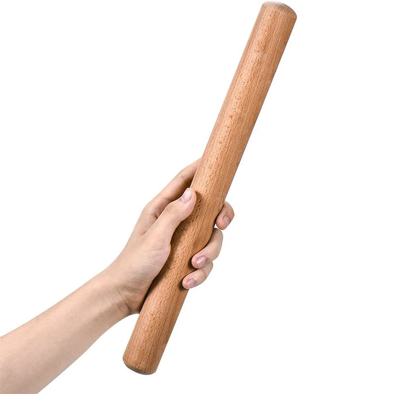 40cm Natural Beech Wood Rolling Pin – Dough Roller for Pastry, Pasta & Pizza – Best for Baking, Dumplings & Homemade Bread