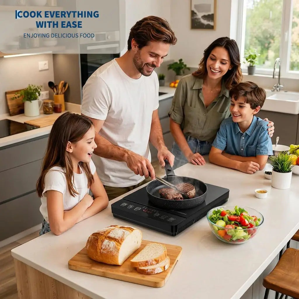 19 Piece Ceramic Non-Stick Cookware Set with Detachable Handles – Stackable Induction Pots & Pans – Ideal for Small Kitchens, Caravans & Campervans – Available in White & Black Colours