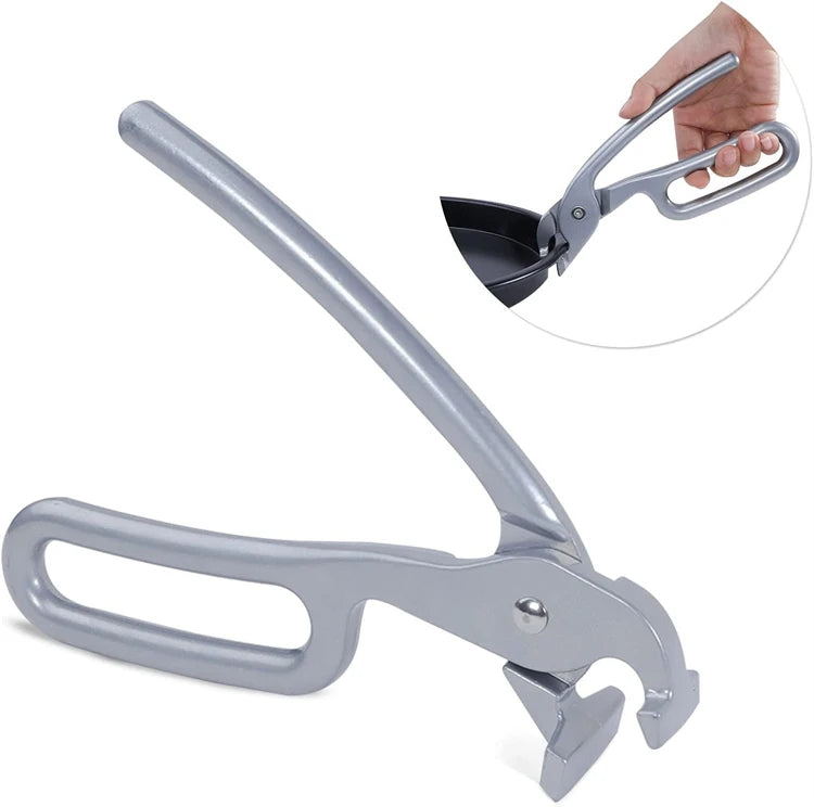 Cast Aluminium Pan Gripper Clamp – Anti-Scald Plate, Bowl & Pizza Pan Lifter – Best for Lifting Hot Dishes from Ovens & Steamers