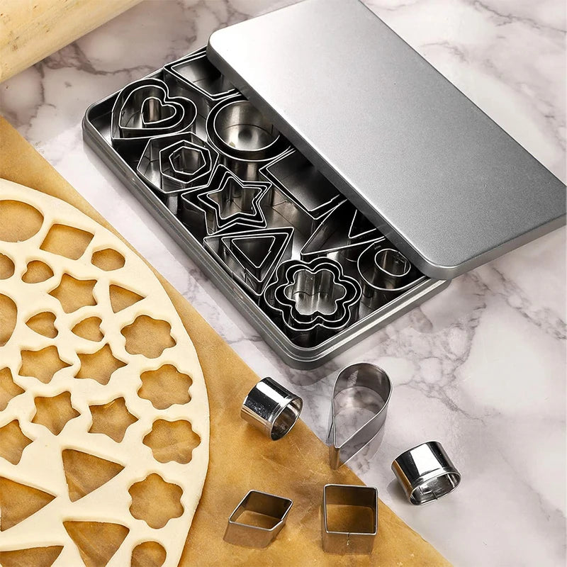 Stainless Steel Mini Cookie Cutter Set — 30 Piece