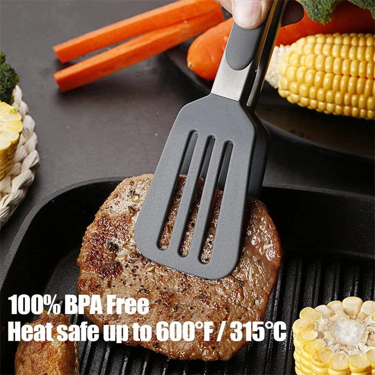 Silicone Kitchen Tongs with Stainless Steel Handle