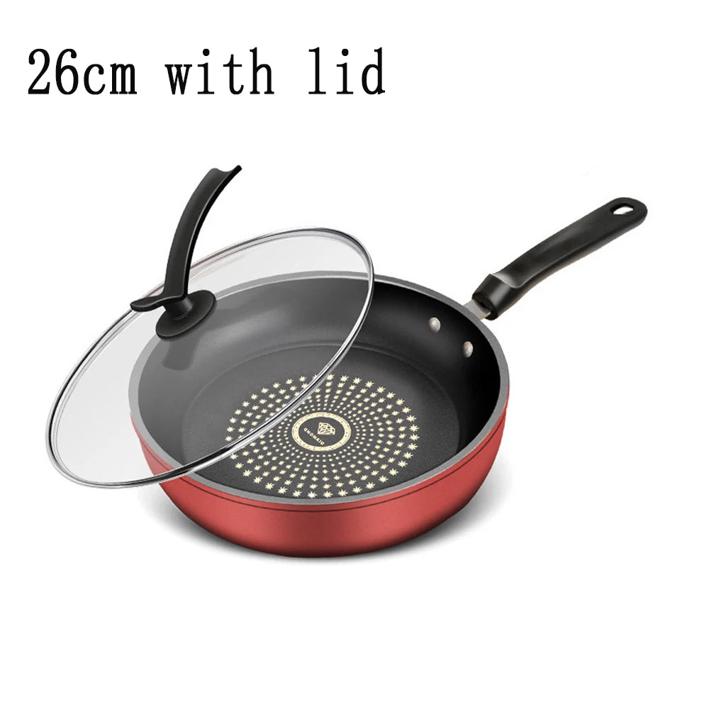 Non-Stick Iron Omelette Pan with or without Glass Lid – Multi-Purpose Frying Pan for Gas & Induction – Great for Omelettes, Eggs & Pancakes (26cm)