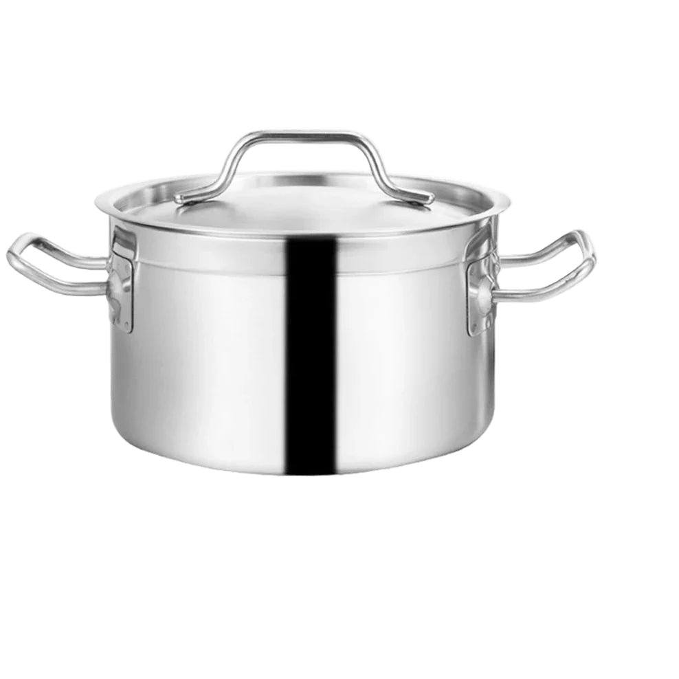 Stainless Steel Soup & Stock Pot with Lid & Dual Handles – Available in Two Styles and Two Sizes – 18cm / 2.7L & 20cm / 3.7L – Durable, Even-Heat Cookware Ideal for Soups, Stocks, Stews, Boiling & Daily Cooking