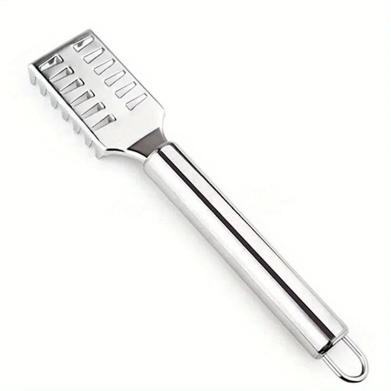Stainless Steel Fish Scaler – Heavy Duty Sawtooth Fish Scale Remover – Great for Cleaning & Preparing Fresh Fish